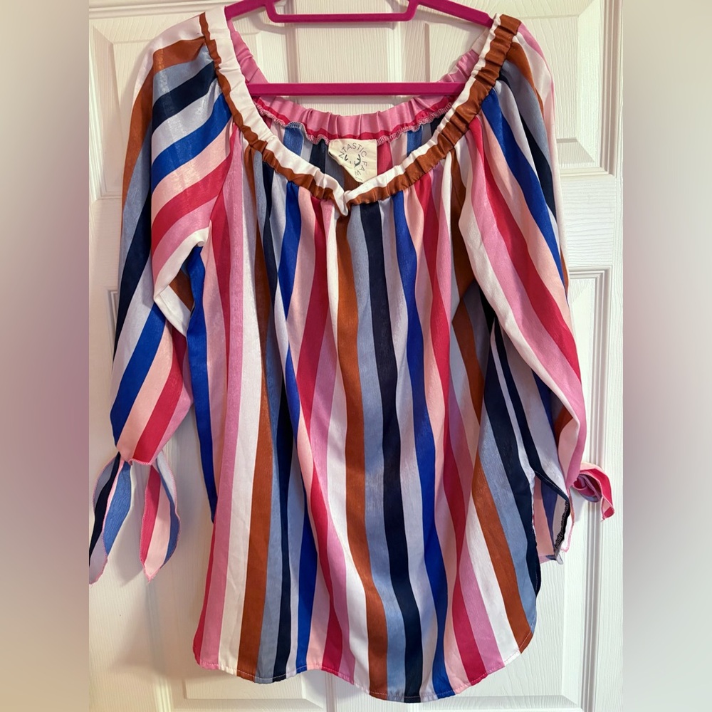 Fantastic Fawn Multicolor Striped Blouse